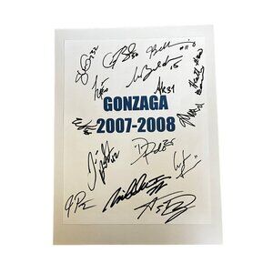 Signature Basketball Player Team 2007–2008 Gonzaga Bulldogs